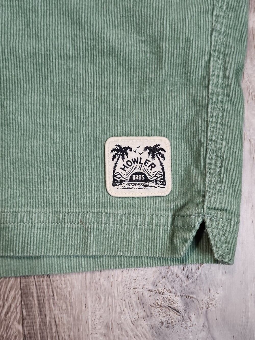 Howler Bros Lichen Green Pressure Drop Cord Shorts Size 38 - Picture 3 of 4